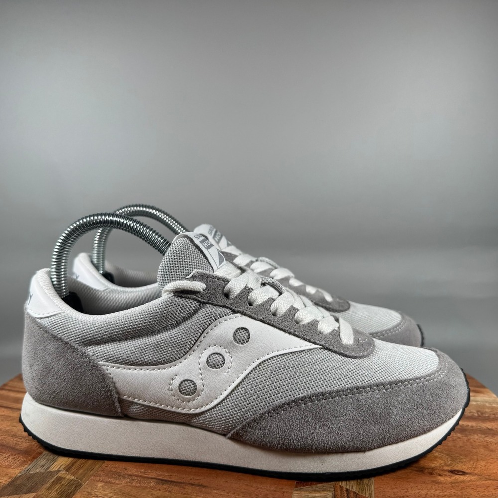 Saucony Hornet Womens Grey White Retro Running Sneakers S60538-11 Size 8